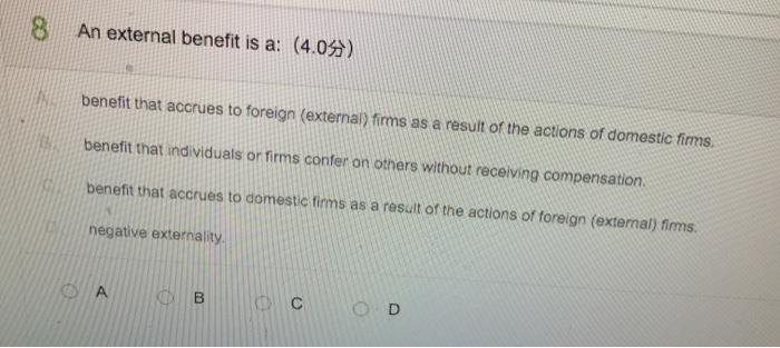 a perverse satisfaction from polluting. B we obtain goods and services we