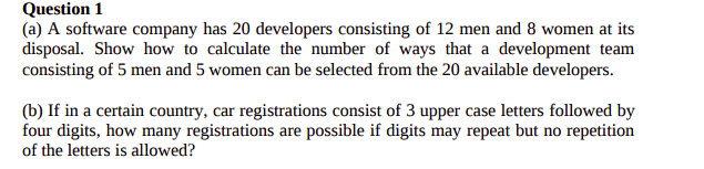 Probability & StatisticsPlease show all steps Question 1 [a] A software company