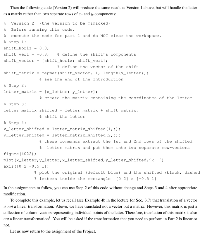 the initial you have created by 0.8 units horizontally and by 0.3