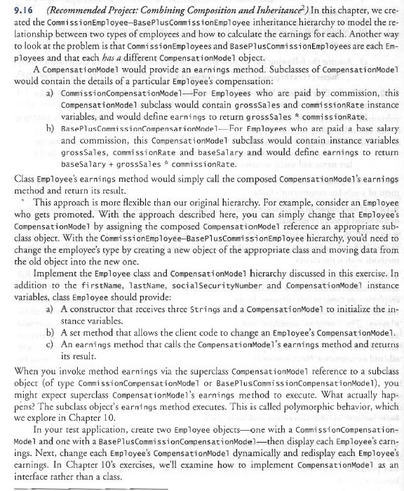  ======================================================================================== Commission Employee Class ========================================================================================= public class CommissionEmployee { private final