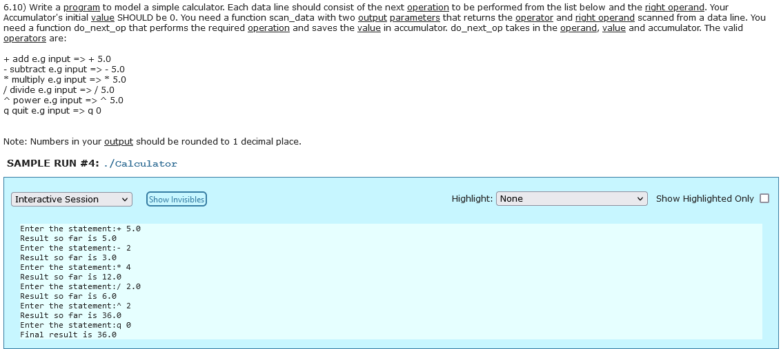 (Programming C) Please use "Enter the statement" for printf from each every