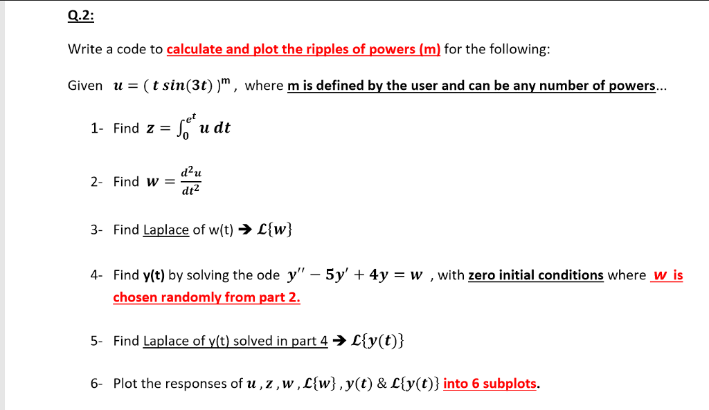  how do we write it in matlab code Q.2: Write a