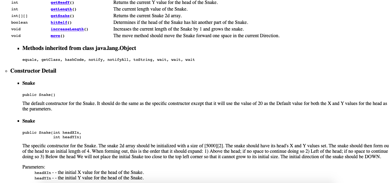 Snake game, the player controls a segmented "snake" that grows every time
