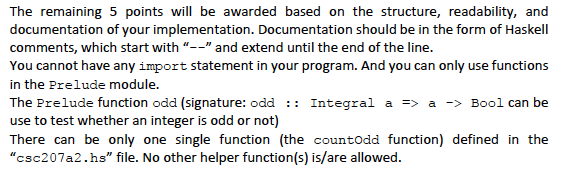 function to count the number of odd elements in an Integer list.