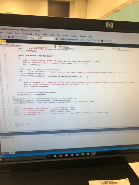 everything he's using 9. Hotel Occupancy Write a program that calculates the