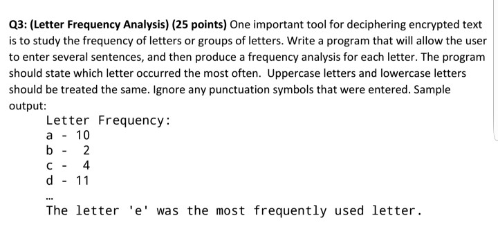(25 points) Write a program that will generate a random password based