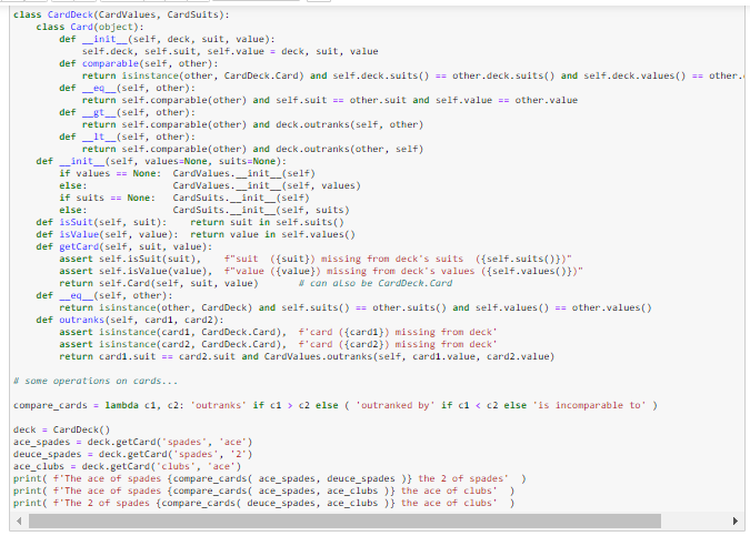 the design assumes that the ranking is uniform by suit - #