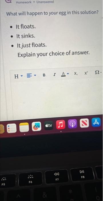  What will happen to your egg in this solution? - It