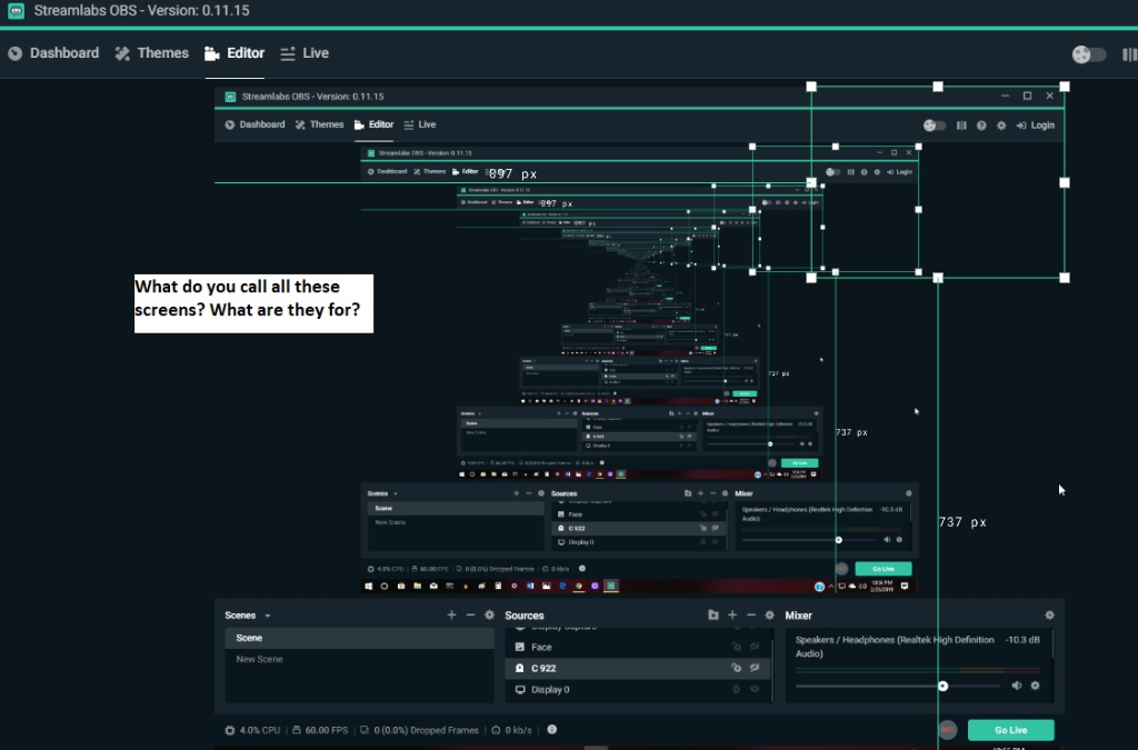 -Streamlabs OBS-Version: 0.11.15 Dashboard Themes EditorLive Streamlabs OBS-version 011.15 O Dashboard