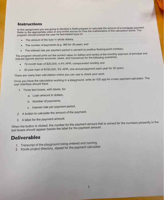 I'm currently trying to code a loan calculator using xcode swift based