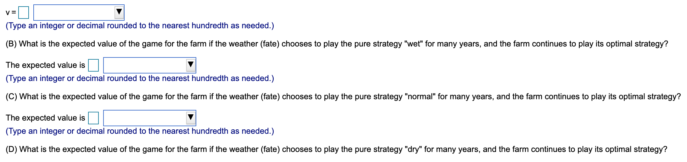 Please help me with this problem. v = V (Type an integer