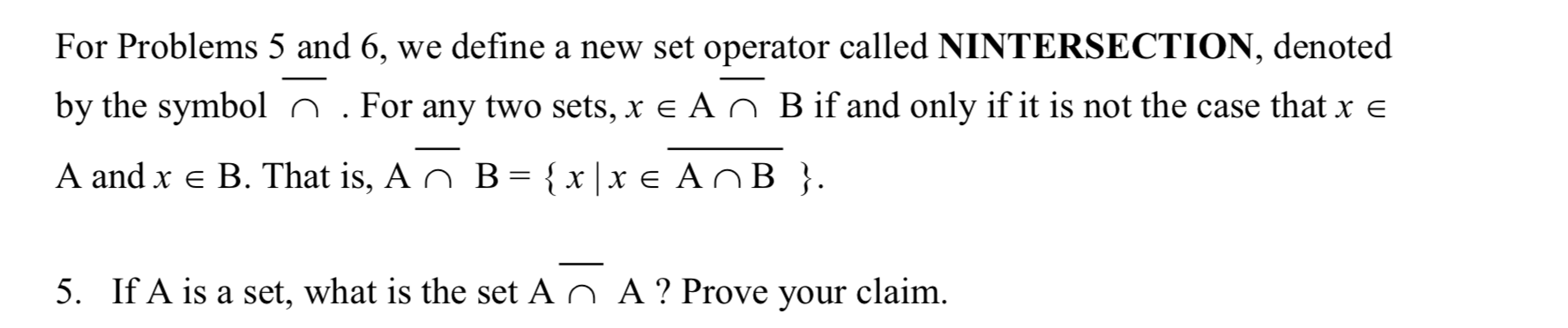 need help with Q5 For Problems 5 and 6, we define a