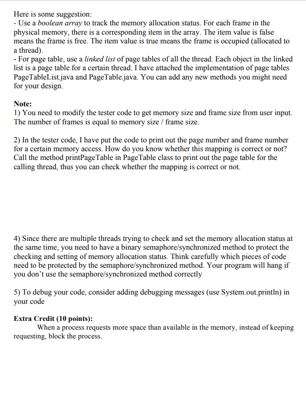 the page tables in the system */ public class PageTableList { public