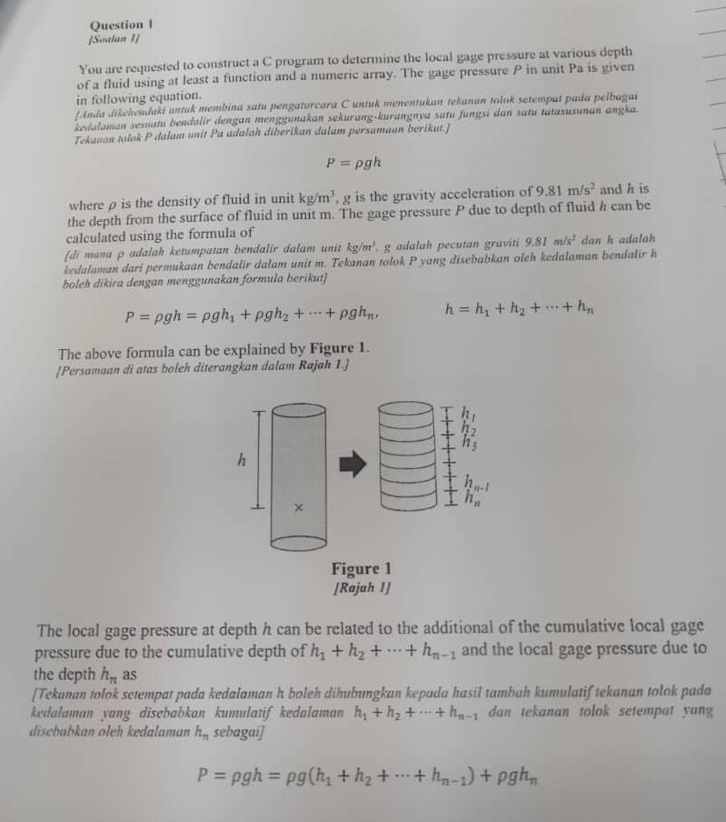  You are requested to construct a C program to determine the