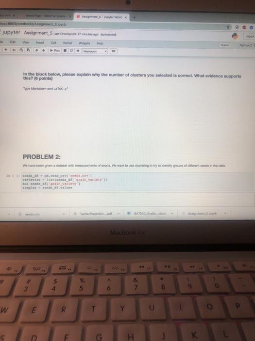 demonstration purposes. You will need to select the correct number of clustem.