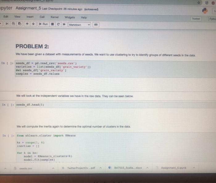 Fint we will print a scattor plot of the data In t