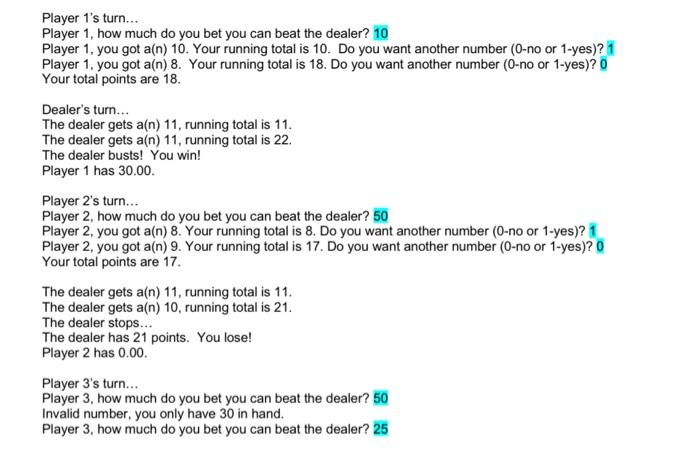 random numbers from 1 to 11 to simulate the values in cards.