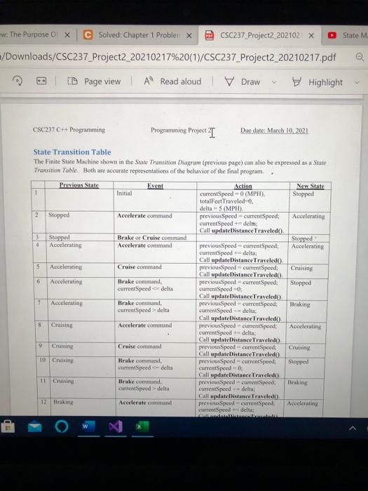 Overview Automobile Speed/Distance Application Program This programming project involves creating a C++