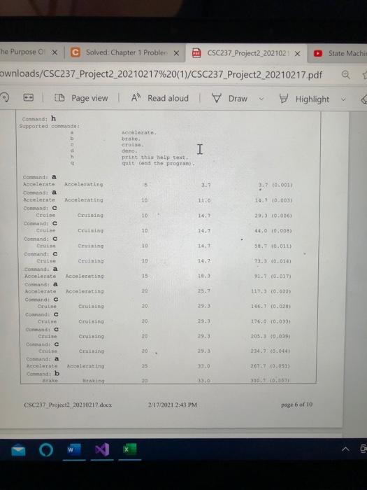 traveled over a period of time. This must be an interactive program
