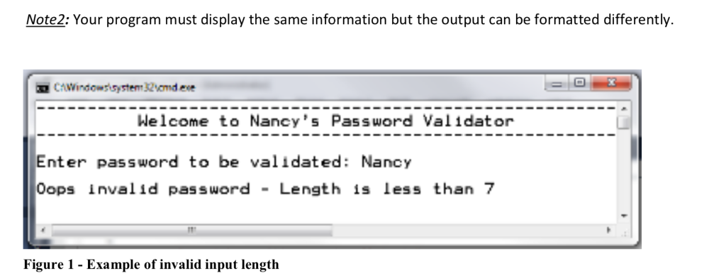 applications requiring user interface. A password should follow certain rules. Write a
