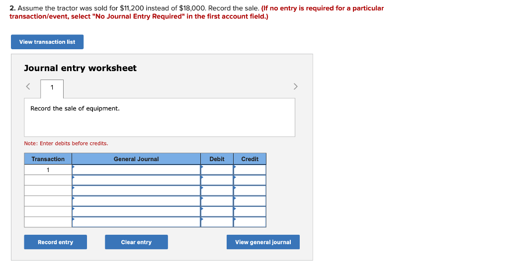 to the questions displayed below.] Abbott Landscaping purchased a tractor at a