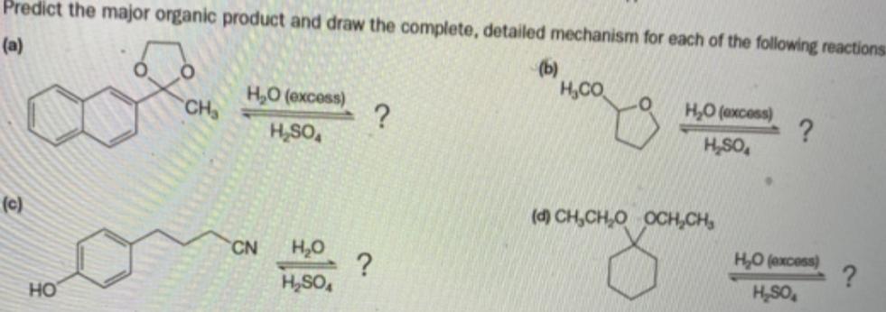  Answer all the questions with mechanism 