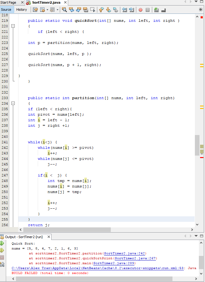 I need help on this Quick Sort and Partition. And show to