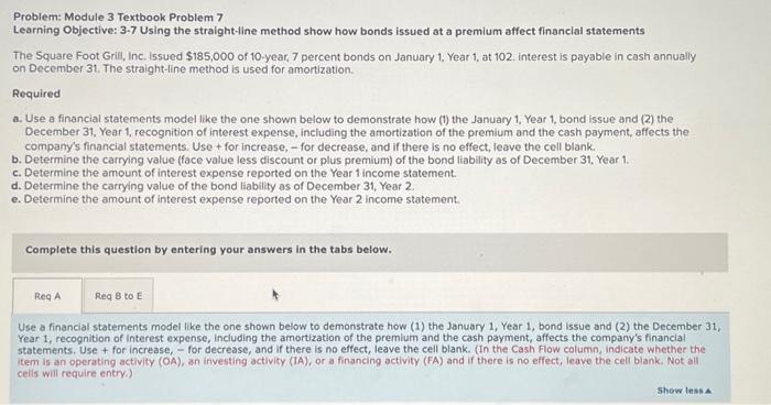  Problem: Module 3 Textbook Problem 7 Learning Objective: 3.7 Using the