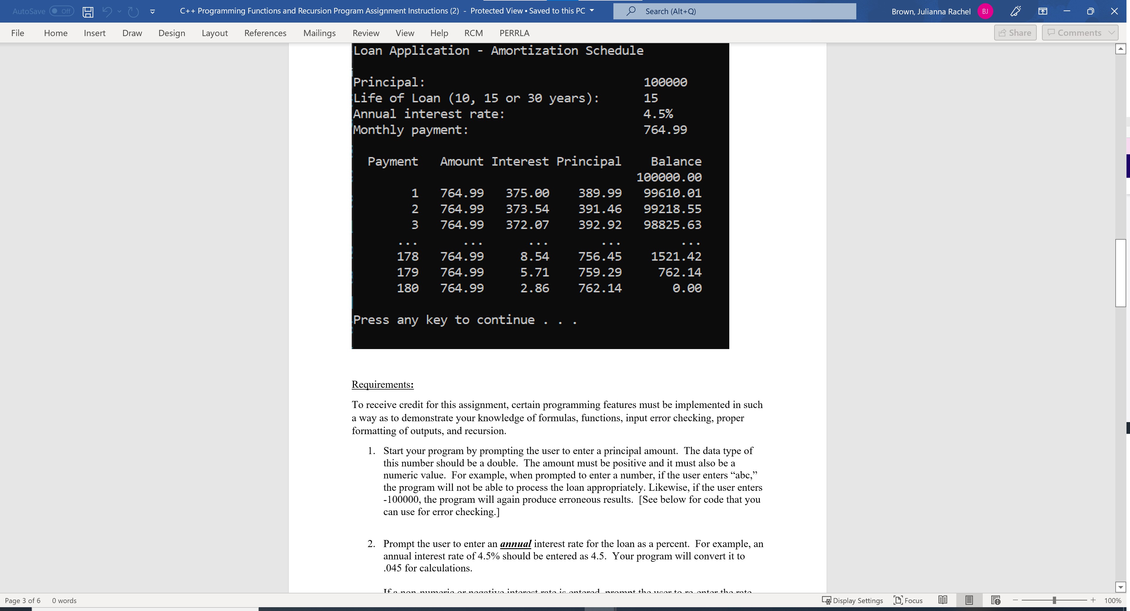 it. INSTRUCTIONS:: MY PROGRAM::: AutoSave Off C++ Programming Functions and Recursion Program