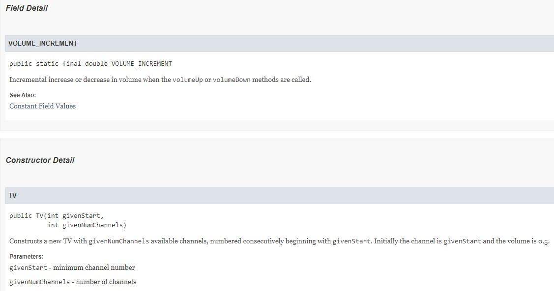 decremented by the value of the constant VOLUME_INCREMENT. The channel is adjusted