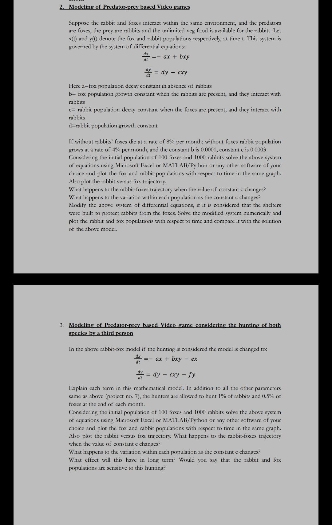I need to solve the third question using python. please solve the