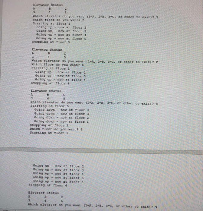 operation of an elevator. Here are the details: Assume that for a