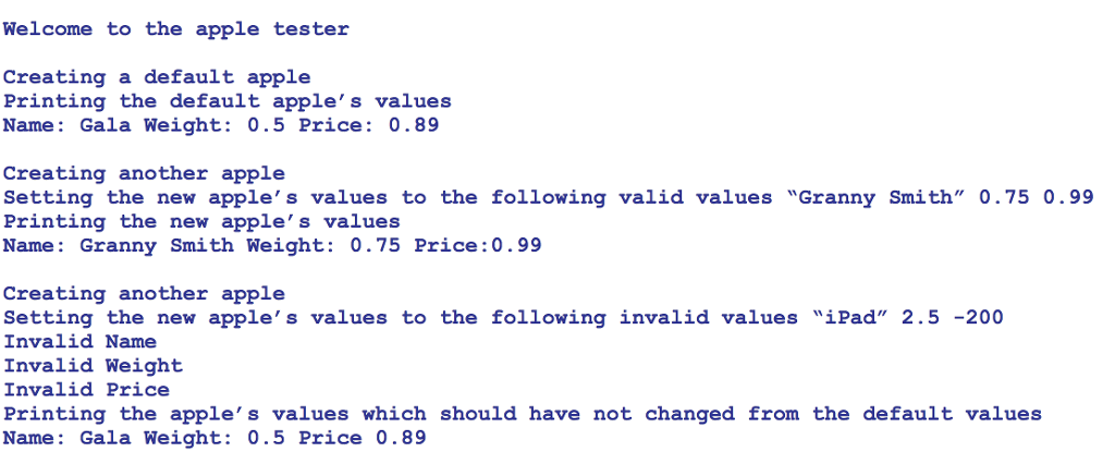 Objective: **WRITE IN DRJAVA** Write a program that creates a class Apple