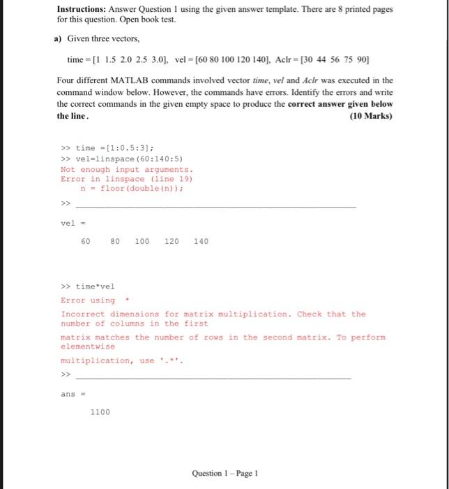  can you please do this question a) and b) Instructions: Answer