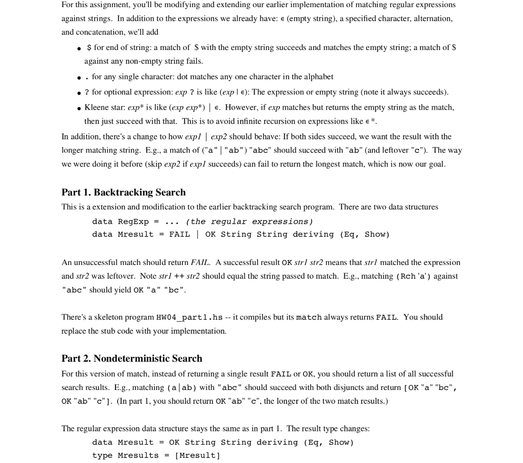 Haskell Programming (Not any other language): Simply answer the question (Code) For