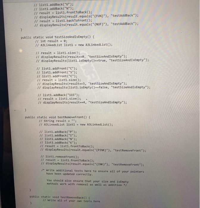 } public void interleave(ASLinkedList other) { } /Purpose: return a string representation