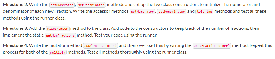 the fraction: 1/1 public Fraction() { this.numerator = 1; this.denominator = 1;