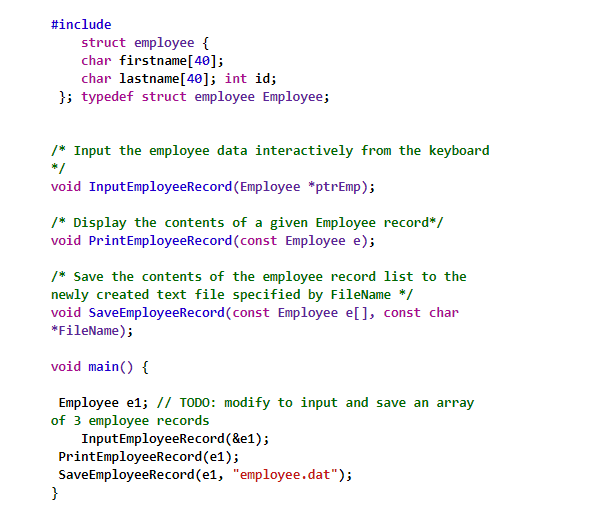 Kindly solve this in C Programming Background: To process sequential text files
