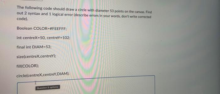  The following code should draw a circle with diameter 53 points