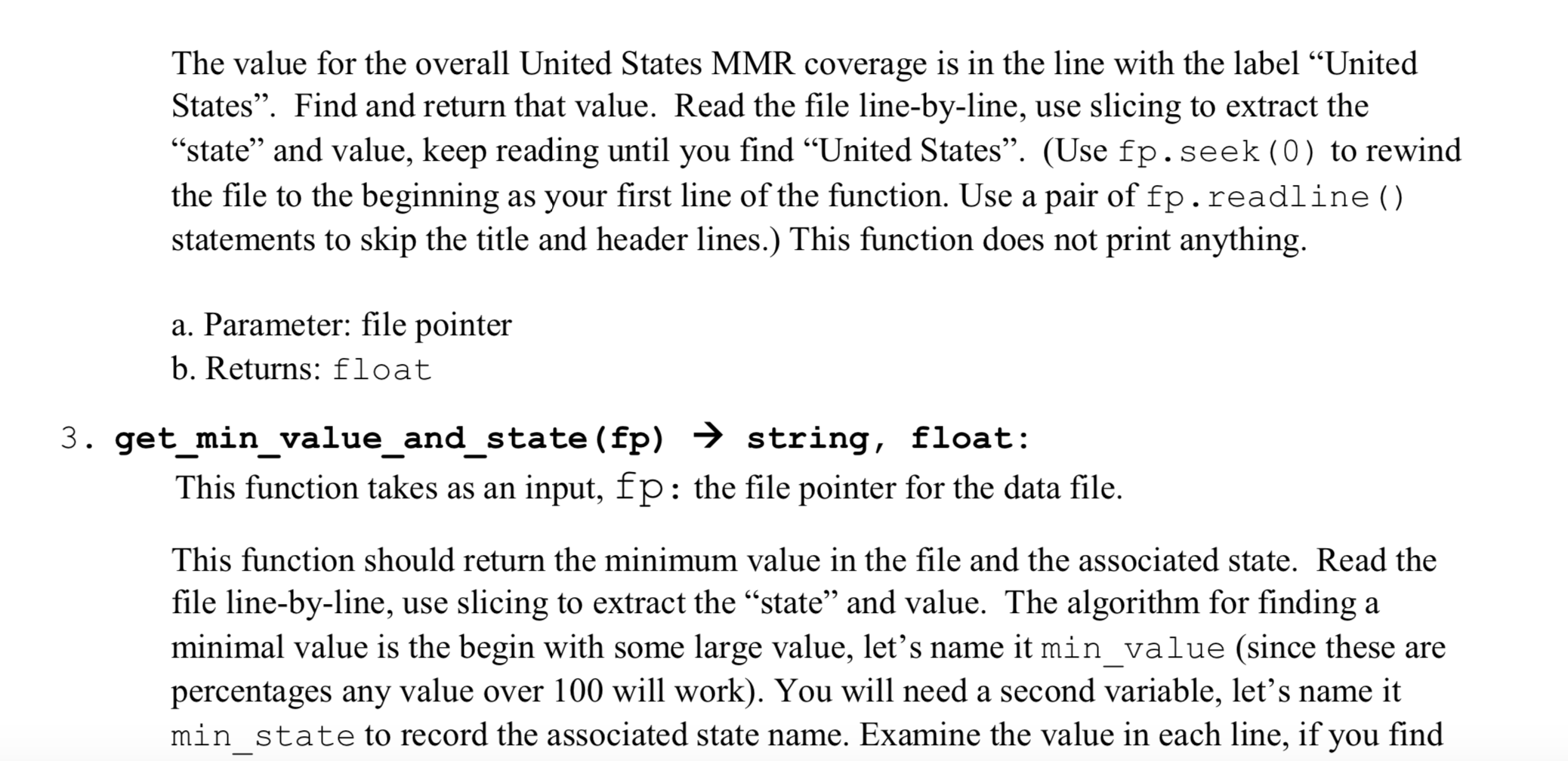 docstring here.'' pass # insert your code here def get_min_value_and_state(fp): "''Insert docstring