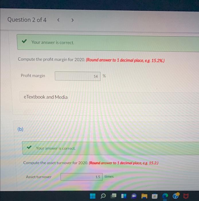 Progress Selected comparative statement data for Tyrone Company are presented below. All
