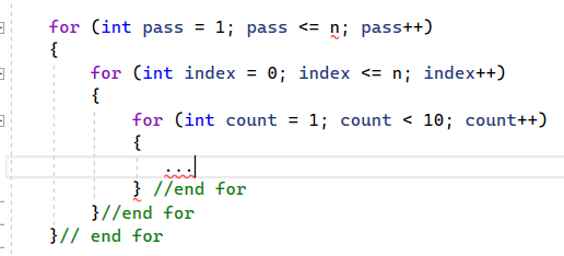 Suppose that your implementation of a particular algorithm appears in C++ as