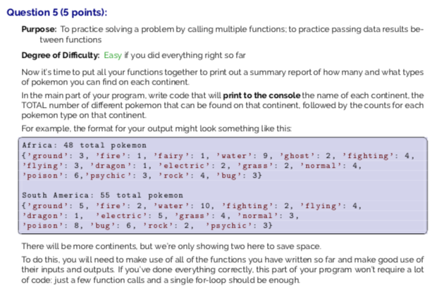 To practice solving a problem by calling multiple functions: to practice passing