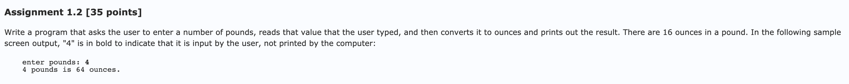  In Java, please walk me through step by step! Assignment 1.2