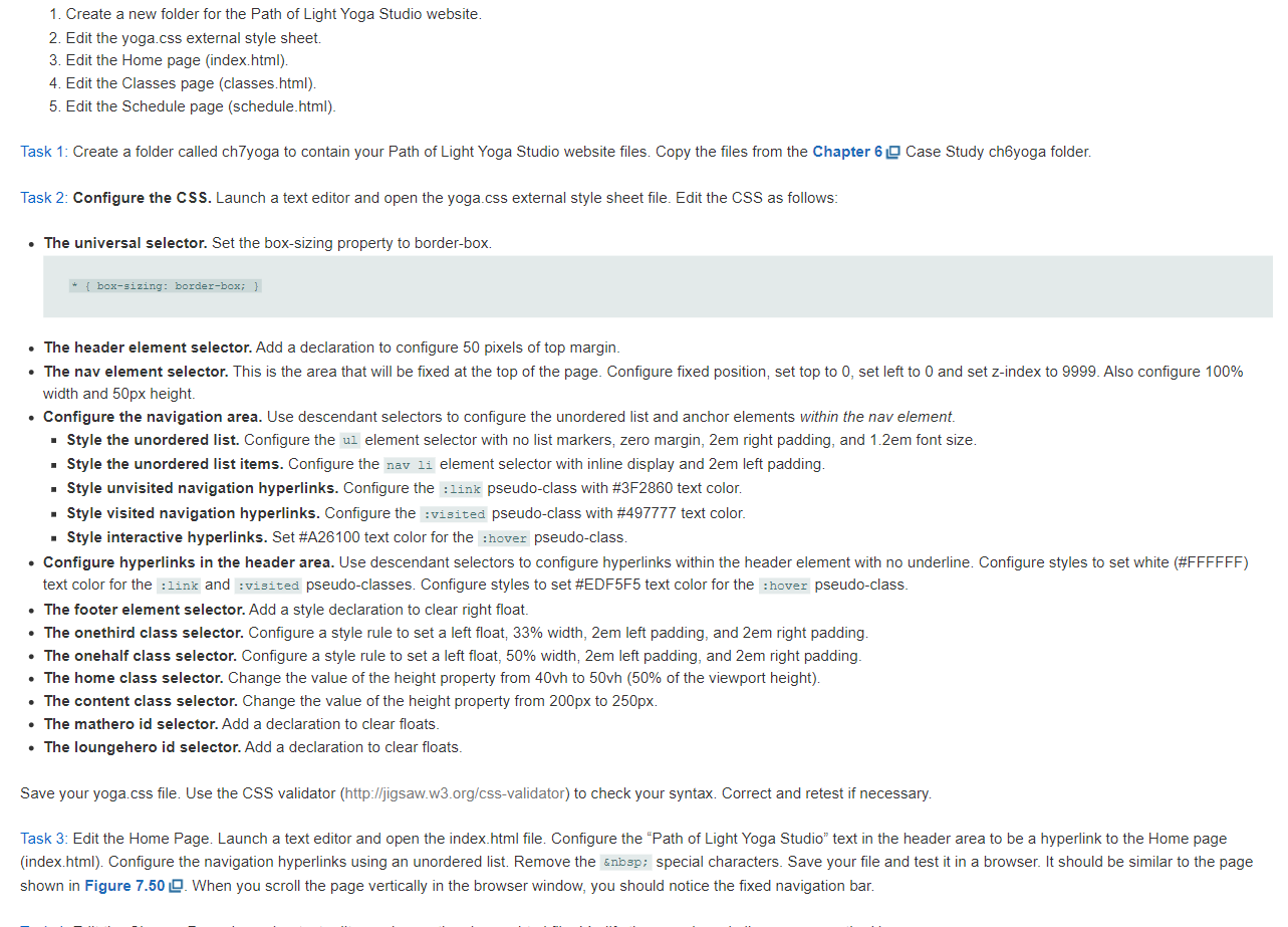 Complete chapters 7 Path of Light Case Study Create a privacy policy