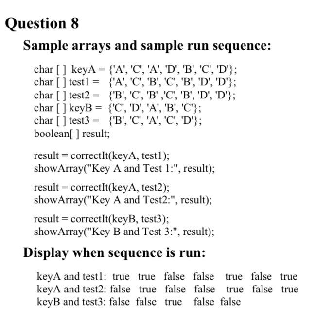 code make it run thanks! Question 8 (coder) Refer to the associated