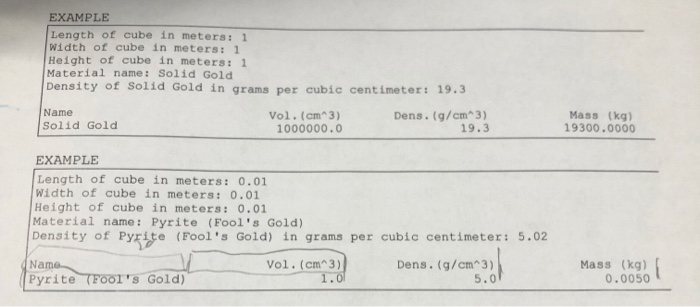 some helpful formulas for this program. centimeters meters x 100.0 kilograms= grams