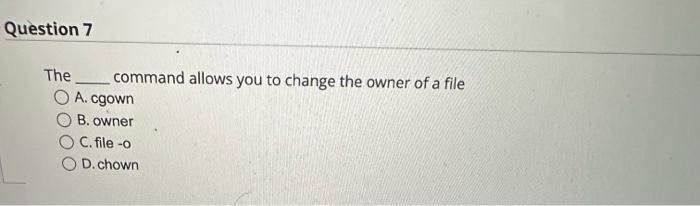 PLEASE ANSWER ALL AND ASAP THANK YOU The command allows you