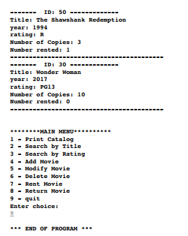 char *argv[]) { Catalog obj; //declaring catalog object //open file for catalog.txt