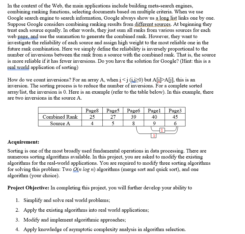 I need help with this project. Preferably in JAVA. We have been